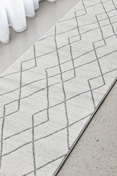 Gina Paradise Grey Modern Hallway Runner Rug